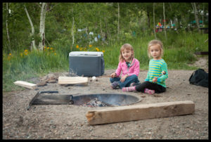 campers on the beach